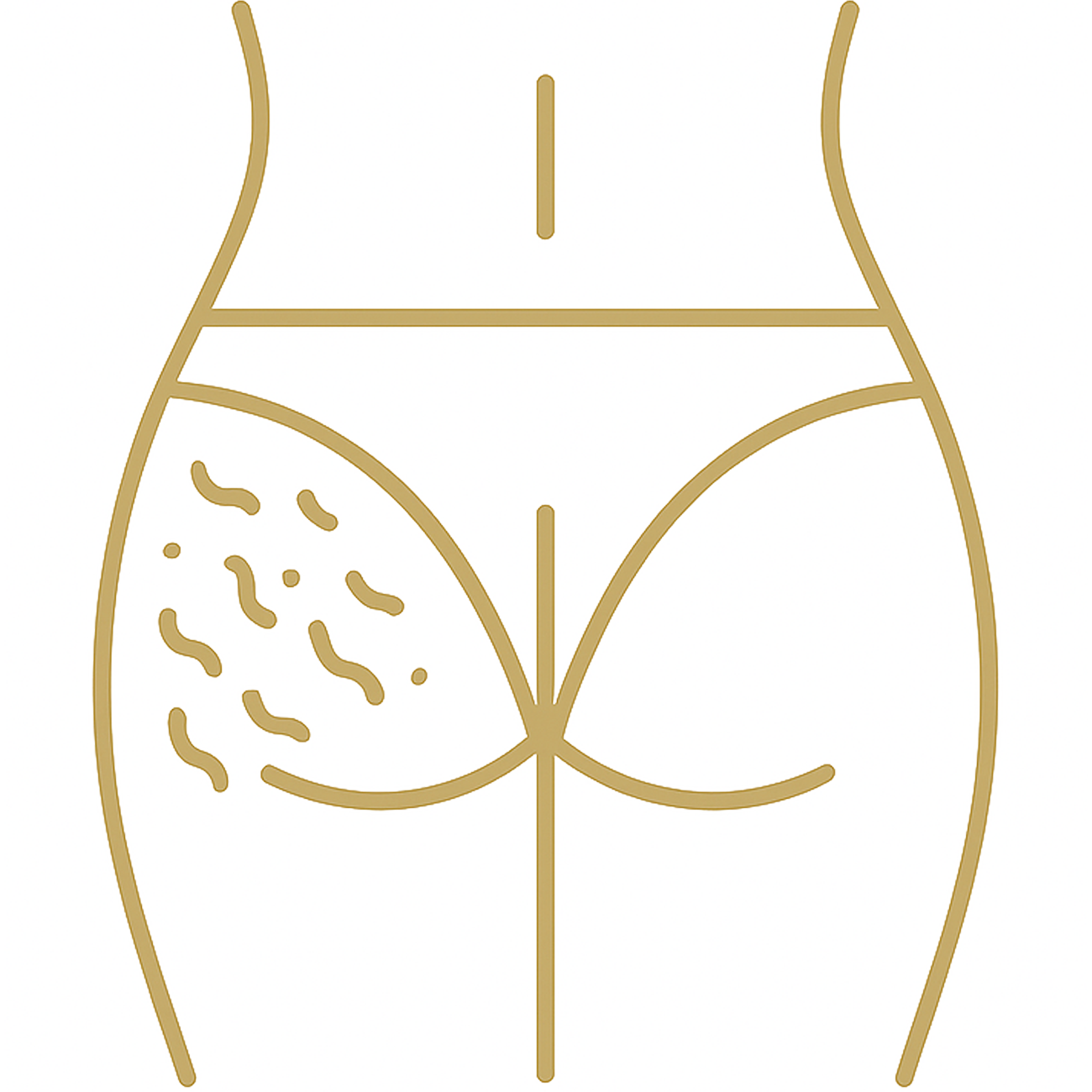 Női testalakot ábrázoló piktogram, amely a győri masszázs szalon narancsbőr elleni cellulit kezeléseit jelöli